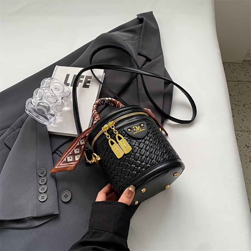 Mini Vintage Crossbody Bucket Bag, Retro Shoulder Bag, Women's Fashion Handbag & Tote Purse