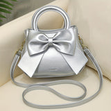 Cute Bow Decor Crossbody Bag, Sweet Top Handle Shoulder Bag, Women's Fashion Handbag & Purse