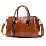 Vintage Top Handle Boston Bag, Retro Crossbody Bag, Women's Classic Handbag, Shoulder Bag & Satchel Purse