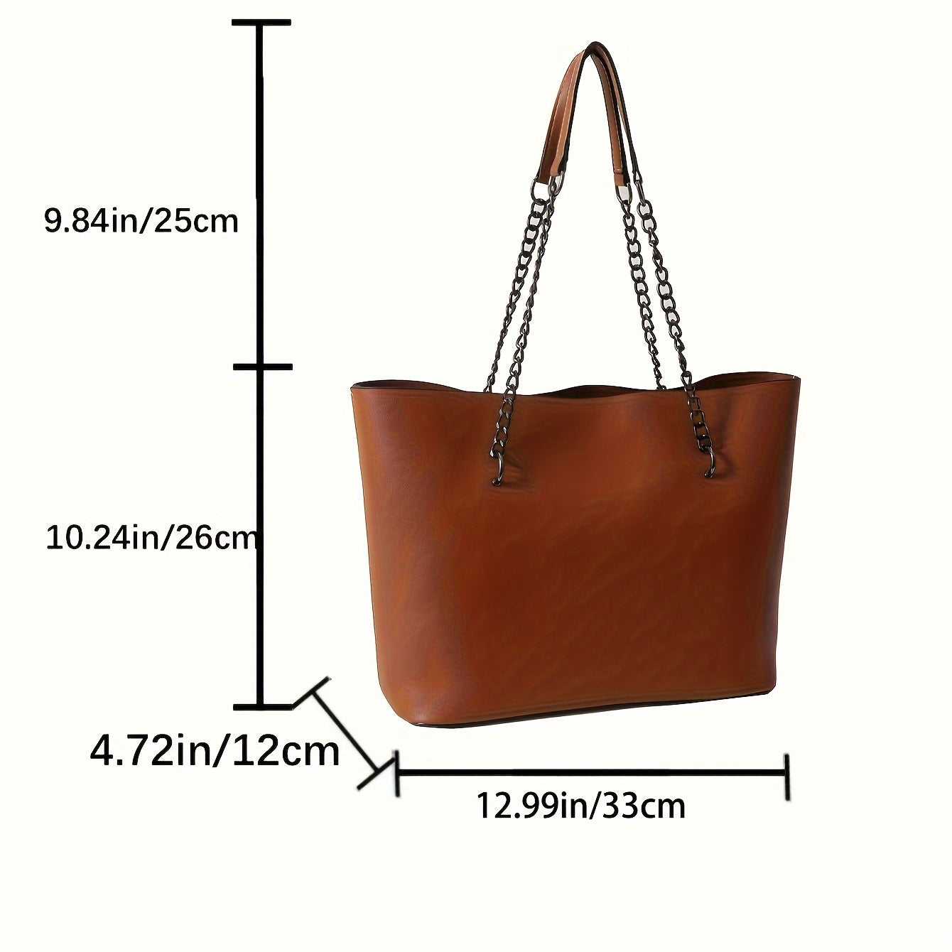 realaiot Vintage Large Capacity Tote Bag, Retro Vegan Shoulder Bag, Women's Fashion Handbag & Purse For Commute