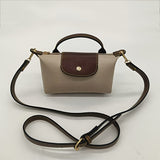 realaiot  Classic Style Mini Handbag, PU Leather Dumpling Bag, Trendy Crossbody Bag & Purse For Women