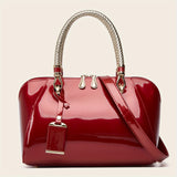 Elegant Zipper Handbag, Women's Stylish Solid Color Purse For Work & Party