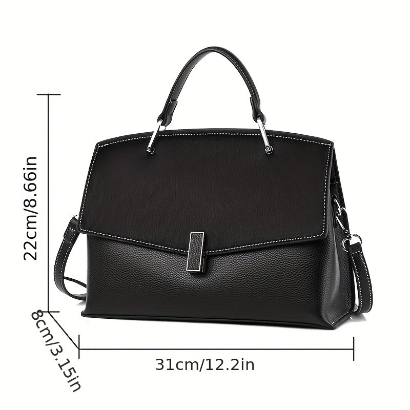 Women's Simple Large Capacity Bag : Minimalist Top Handle Satchel Bag, One Shoulder Crossbody Bag