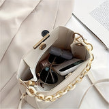 realaiot  Mini Fashion Crossbody Bucket Bag, Cute Simple Shoulder Bag, Women's Casual Handbag & Tote Hobo Purse