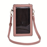 realaiot  Fashion Touch Screen Cellphone Bag, Trendy Crossbody Bag, Women's Casual Handbag, Card Holder & Purse Wallet