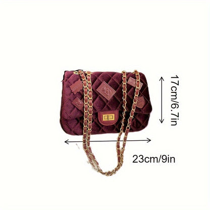 realaiot  Mini Fashion Shoulder Bag, Trendy Flap Crossbody Bag, Women's Elegant Handbag & Purse