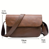 Fashion Leather Shoulder Bag Crossbody Bags Street Style Shoulder Bag Messenger Bag Small Flap Bag Handbag  For Men