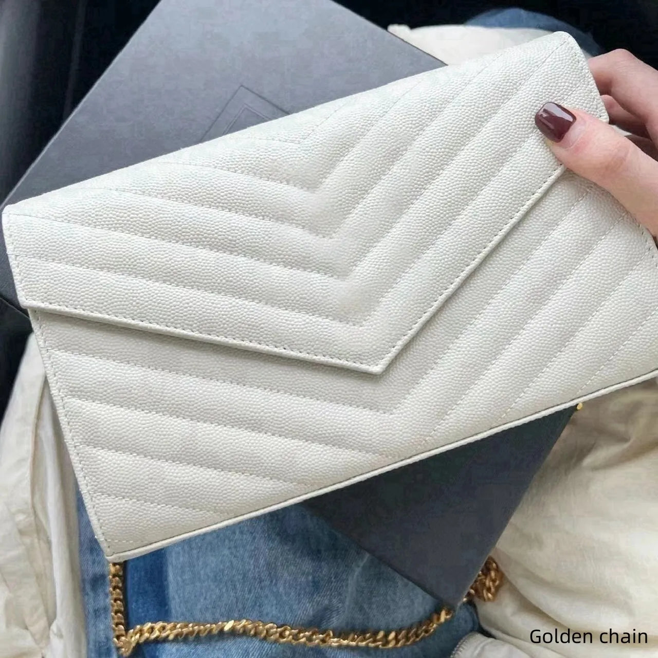 5A designer bags Genuine Leather clutch handbags shoulder bags woc High quality caviar Envelope bags crossbody bag men wallet women luxury bag Classic flap chain bag