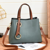 Classic Style Handbags For Women, Double Handle Satchel Purses, Fashion PU Leather Crossbody Bag