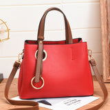 Classic Style Handbags For Women, Double Handle Satchel Purses, Fashion PU Leather Crossbody Bag