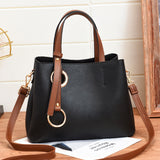 Classic Style Handbags For Women, Double Handle Satchel Purses, Fashion PU Leather Crossbody Bag