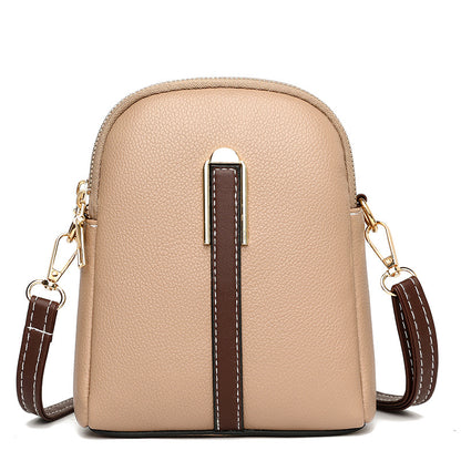 realaiot  Casual Colorblock Crossbody Bag, All-Match Zipper Shoulder Bag, Minimalist Mobile Phone Bag