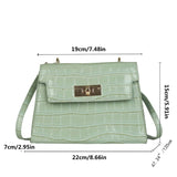 realaiot  Mini Crocodile Print Crossbody Bag, Trendy PU Shoulder Bag, Women's Fashion Handbag & Underarm Purse