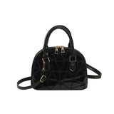 realaiot  Mini Geometric Print Dome Bag, Fashion Laser Crossbody Bag, Women's Trendy Handbag & Shoulder Purse