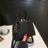 realaiot Mini Felt Crocodile Pattern Handbag, Fashion Shell Crossbody Bag, Vintage Purses With Double Handle For Women