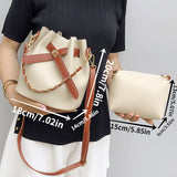 realaiot  Mini Fashion Drawstring Bucket Bag, Trendy Crossbody Bag, Women's Casual Handbag, Shoulder Bag & Purse
