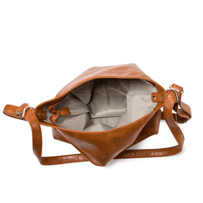 Vintage Large Capacity Hobo Bag, Casual PU Leather Crossbody Bag, Women's Everyday Shoulder Bag