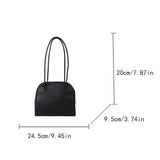 realaiot  Solid Color Shoulder Square Bag, All-Match Handbag, Women's PU Leather Zipper Bag For Daily Use