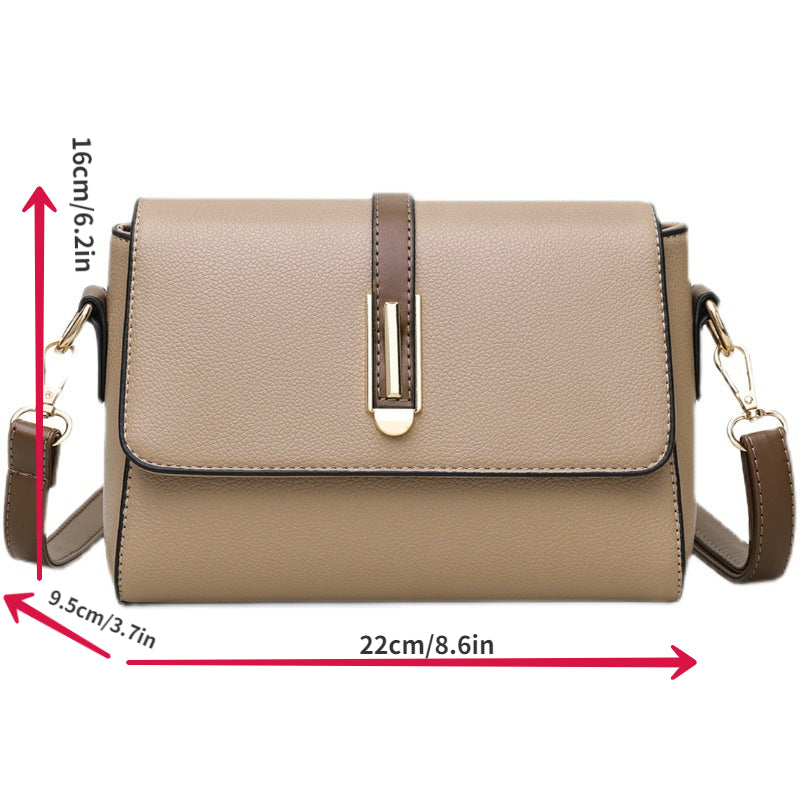 realaiot  Classic Flap Square Shoulder Bag, Women's All-Match Niche Crossbody Gift Bag For Mom