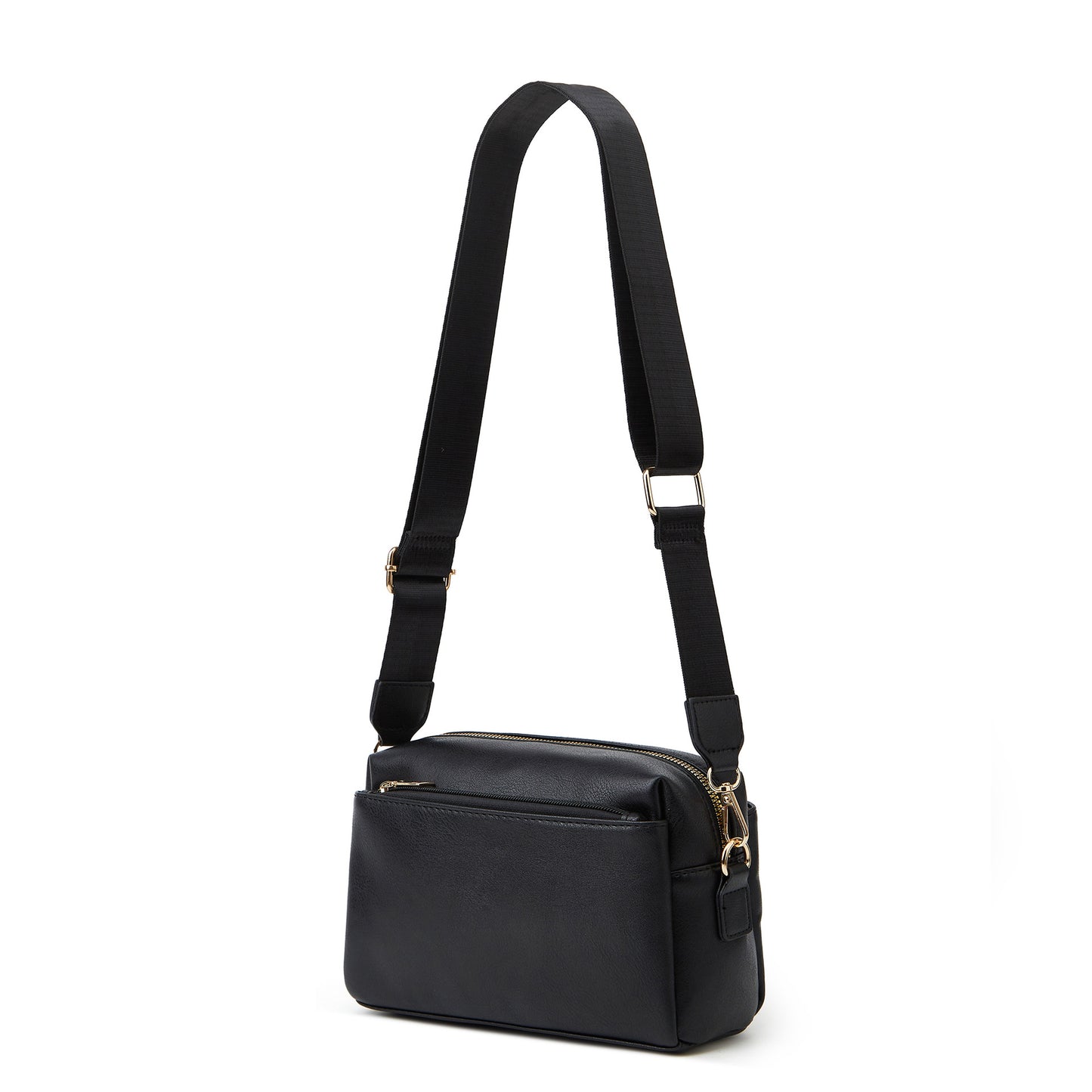 Simple Crossbody Bag, PU Leather Shoulder Bag, Simple Multi Pockets Square Bag