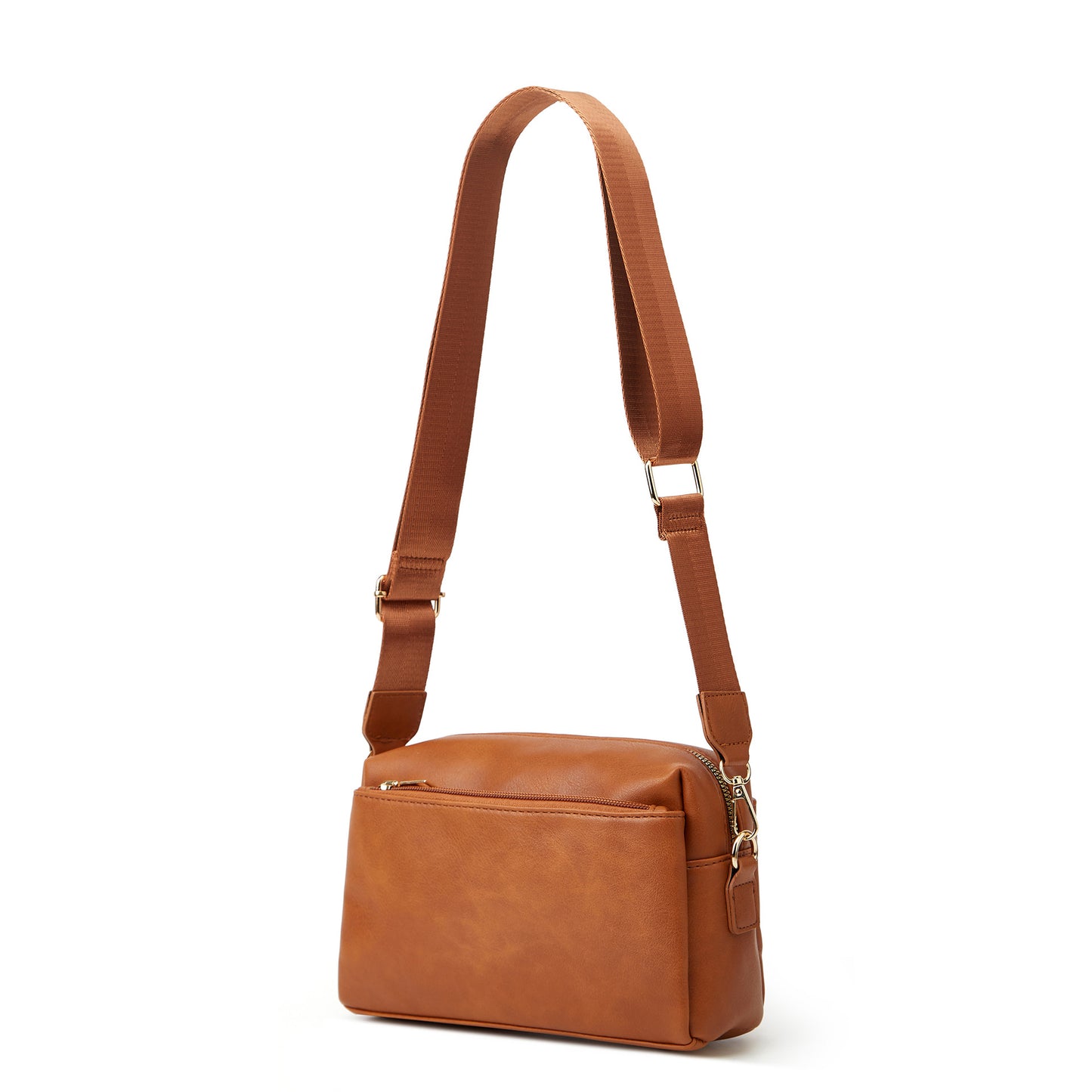 Simple Crossbody Bag, PU Leather Shoulder Bag, Simple Multi Pockets Square Bag