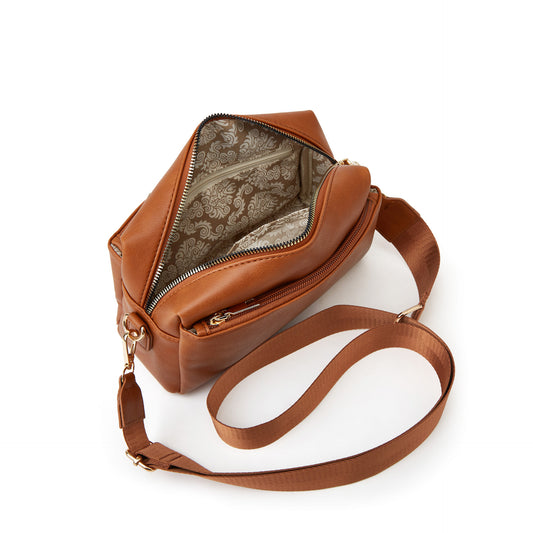 Simple Crossbody Bag, PU Leather Shoulder Bag, Simple Multi Pockets Square Bag