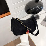 realaiot Fashion Simple Shoulder Bag, Trendy Vegan Underarm Bag, Women's Casual Handbag & Purse