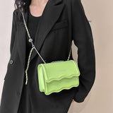 realaiot Mini Fashion Crossbody Bag, Solid Color Flap Shoulder Bag, Women's Trendy Handbag & Purse