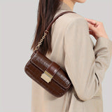 Fashion Solid Color Shoulder Bag, Elegant Retro Handbag, Women's Simple Casual Handbag & Purse