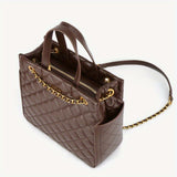 Classic Solid Color Handbag, Argyle Pattern Top Handle Satchel Bag, Women's Trendy Commuter Bag