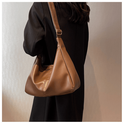 realaiot Trendy All-match Zipper Shoulder Bag, Simple Solid Color Crossbody Bag, Perfect Casual Underarm Bag For Commuting