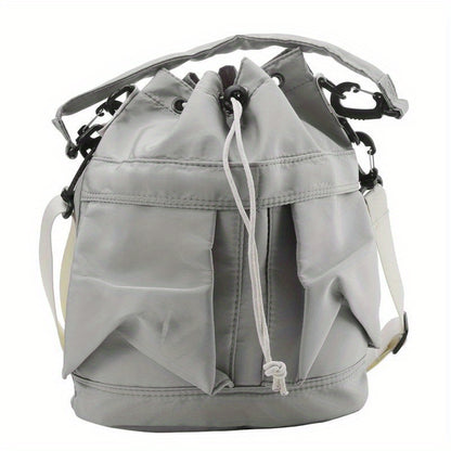 Fashionable Minimalist Bucket Shoulder Bag, All-Match Versatile Solid Color Handbag & Underarm Bag