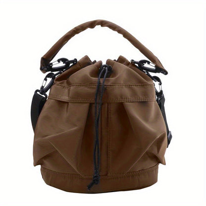 Fashionable Minimalist Bucket Shoulder Bag, All-Match Versatile Solid Color Handbag & Underarm Bag