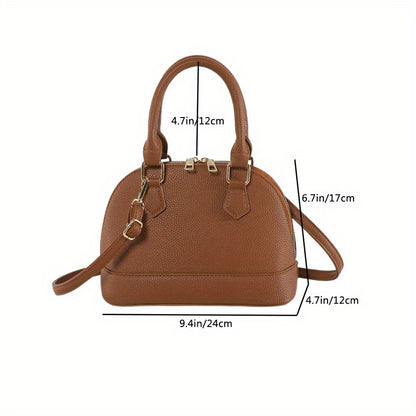 realaiot  Fashion Crossbody Dome Bag, Trendy Solid Color Shoulder Bag, Women's Casual Handbag & Purse