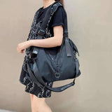 realaiot  Fashion Mesh Tote Bag For Women, Large Capacity Crossbody Bag, Trendy Hobo Shoulder Bag For Travel, Work, Shopping