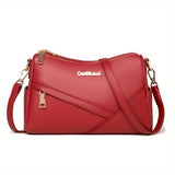 Fashion Vegan Crossbody Bag, Genuine Leather Shoulder Bag, Women's Casual Handbag & Shoulder Bag