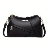 Fashion Vegan Crossbody Bag, Genuine Leather Shoulder Bag, Women's Casual Handbag & Shoulder Bag