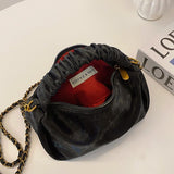 realaiot  Fashion Ruched Handle Pillow Bag, Women's Mini Crossbody Bag, Cloud Pleated Handbag & Purse