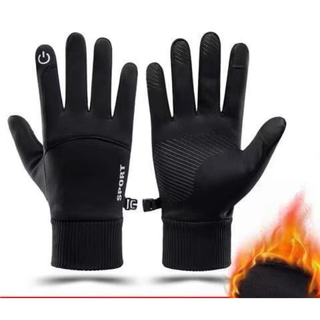 Thermal Ski Gloves - Waterproof, Touchscreen Compatible, Fleece Lined, Warm, and Breathable with Buckle Closure, Hand Washable, and Durable Polyester Woven Fabric for Outdoor Sports and Winter Activities