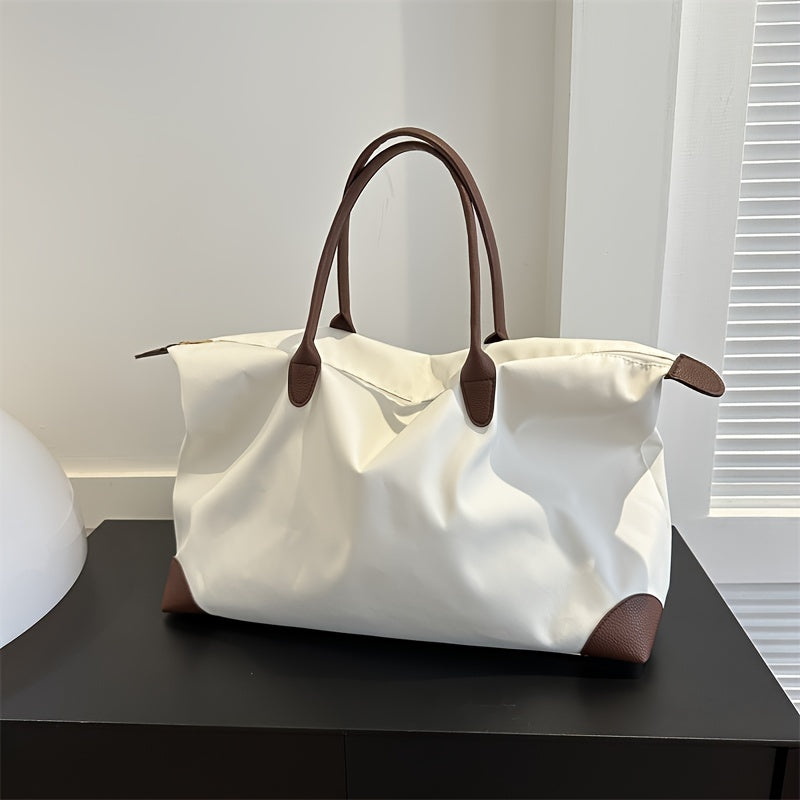 realaiot Casual Large Capacity Tote Bag, All-Match Lightweight Carry On Handbag, Versatile Shoulder Bag