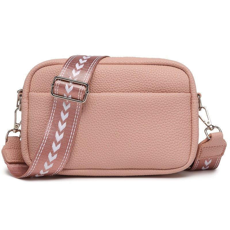 realaiot  New Wide Strap Cosmetic Bag Shoulder Bag Handbag Mobile Phone Bag Cross Body Toiletry Bag For Women