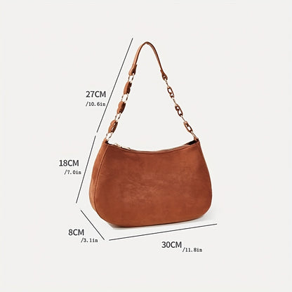 realaiot  Vintage Crescent Shoulder Bag, Retro Underarm Hobo Bag, Women's Casual Handbag & Purse