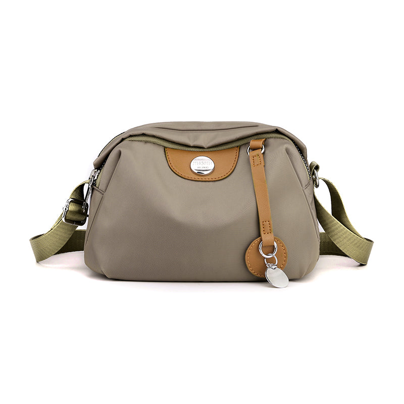 Nylon Shoulder Bag, Women's Lightweight Solid Color Crossbody Bag