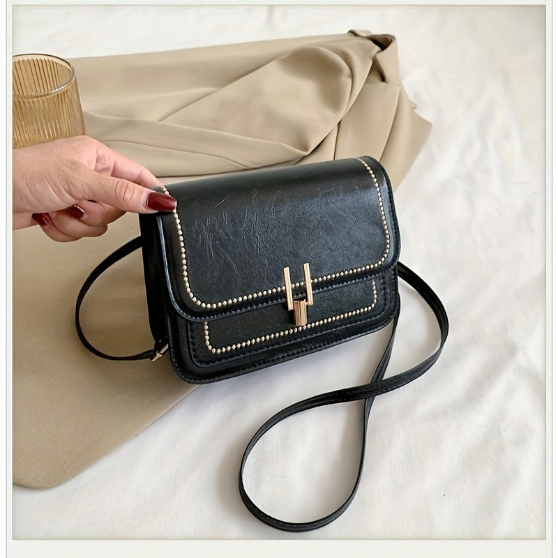 realaiot Mini Vintage Crossbody Bag, Retro Flap Shoulder Bag, Women's Fashion Handbag & Phone Purse