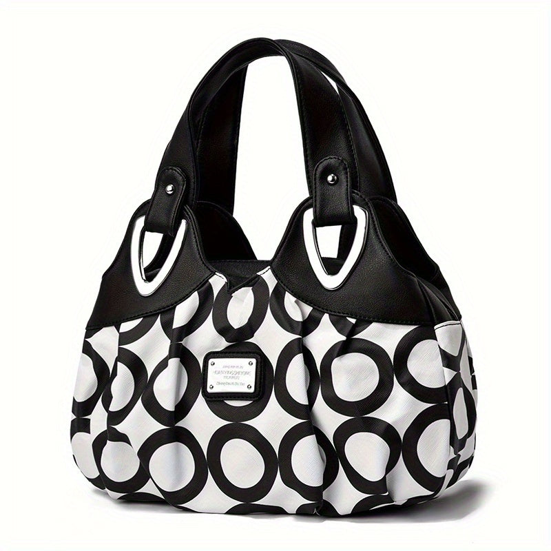 Floral Print Top Handle Tote Bag, Fashion PU Satchel Bag, Women's Trendy Casual Handbag & Purse