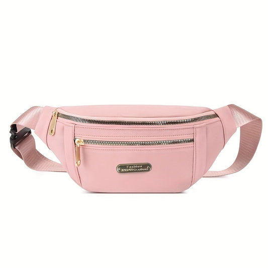 realaiot  Oxford Cloth Fanny Pack, Women's Large Capacity Waist Bag, Crossbody Bag & Chest Bag