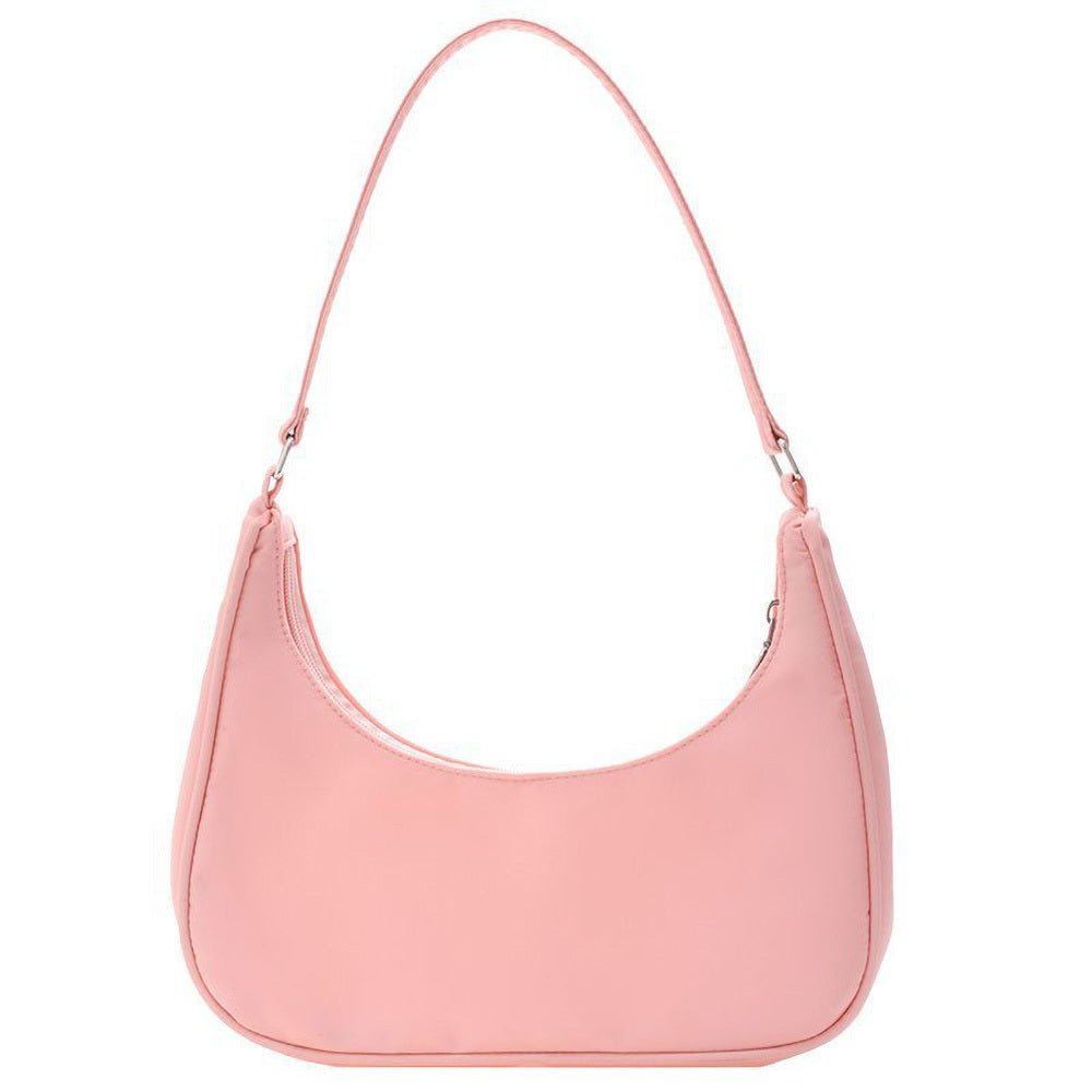 realaiot  Candy Color Shoulder Bag, Women's Hobo Bag, Cute Underarm Bag