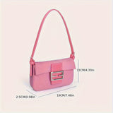 Retro Two Tone Handbag, Mini Armpit Bag, Women's Simple Casual Handbag & Purse