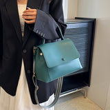 realaiot  Retro Crossbody Bag For Women, Simple Briefcase Handbag, Large Capacity Shoulder Bag For Commuter