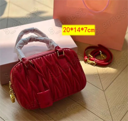 Matelasse Fashion Designer bags mini handbags Bowling Shoulder Bag Pleated wallet Leather Banquet tote